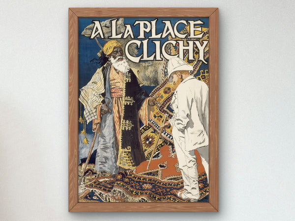 A la Place Clichy by Eugène Grasset 1891, Wall Art Print, Fine Art Reproduction, Museum Quality Decor, Poster