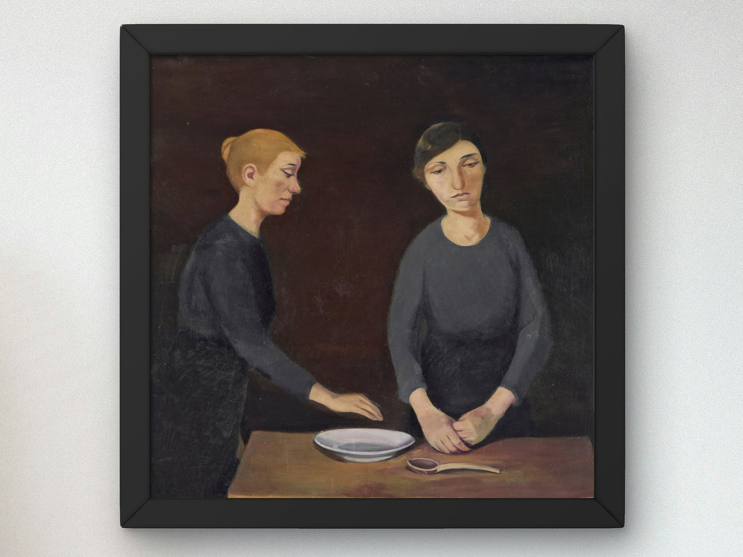 Refugee Women At the Table by Aleksandrs Dreivins 1916, Wall Art Print, Fine Art Reproduction, Museum Quality Decor, Poster