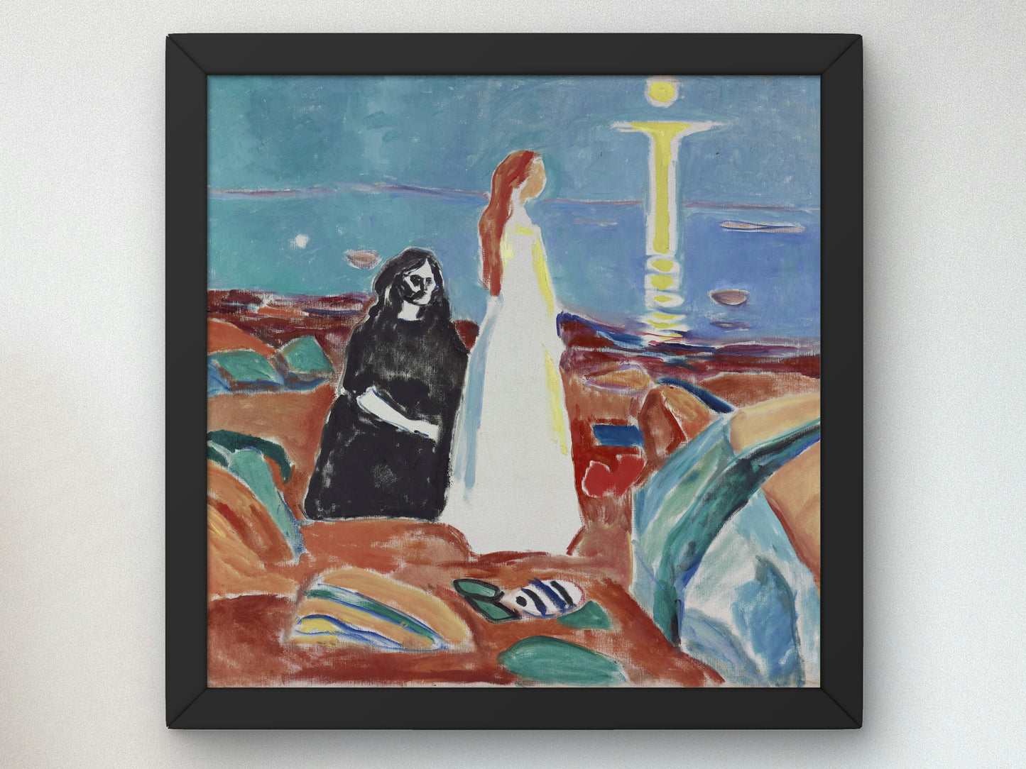 Two Women on the Shore by Edvard Munch 1933, Wall Art Print, Fine Art Reproduction, Museum Quality Decor, Poster