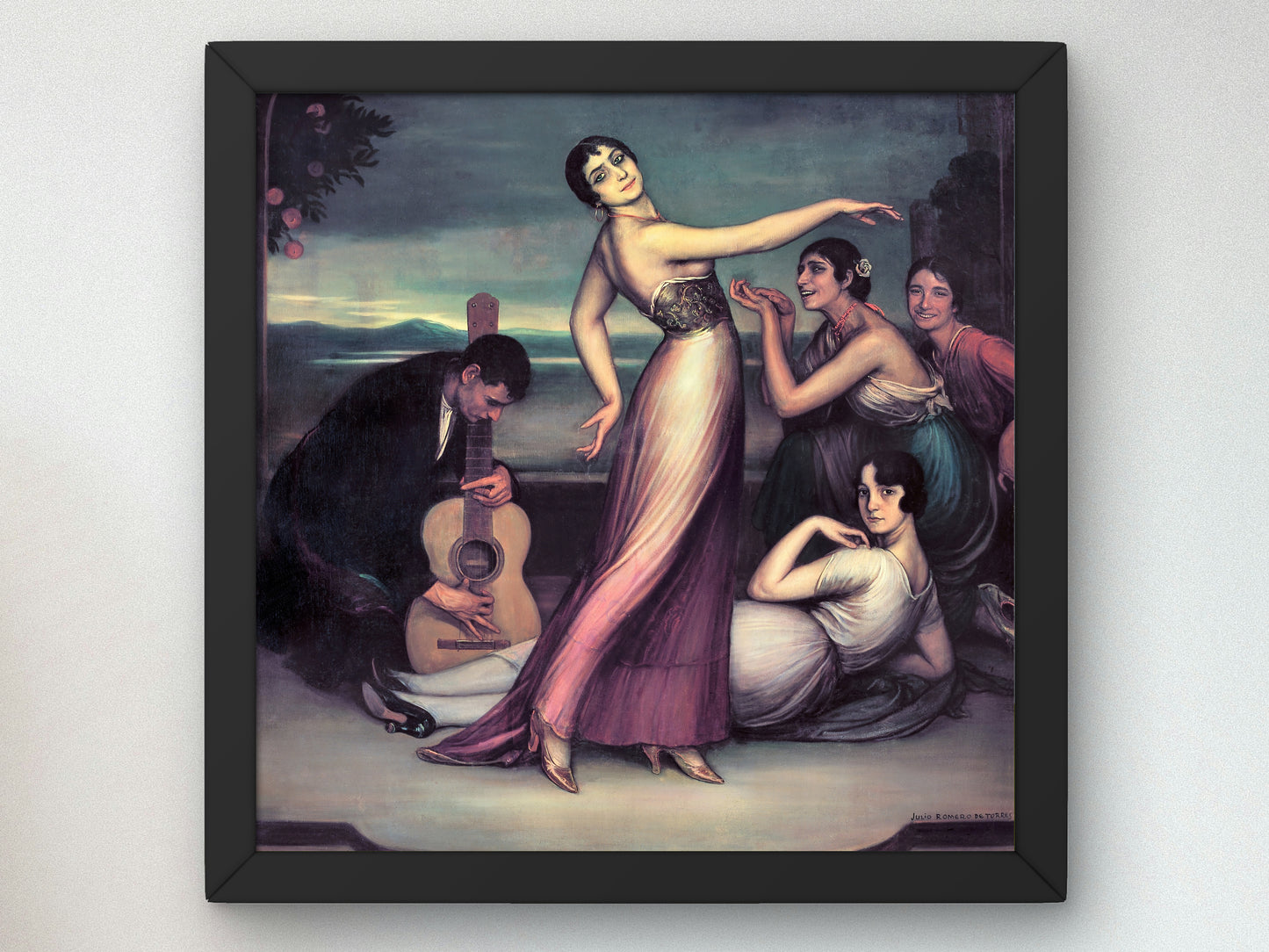 Flamenco Songs and Dances by Julio Romero de Torres 1917, Wall Art Print, Fine Art Reproduction, Museum Quality Decor, Poster