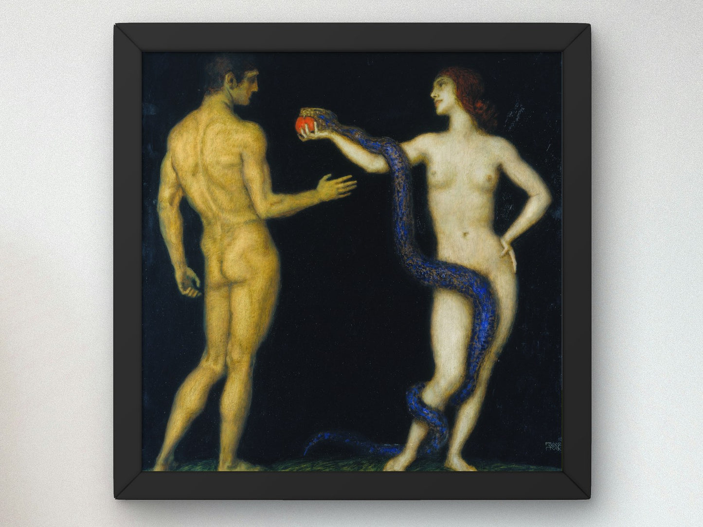 Adam and Eve by Franz von Stuck 1920, Wall Art Print, Fine Art Reproduction, Museum Quality Decor, Poster