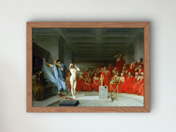 Phryne Revealed before the Areopagus by Jean Léon Gérôme 1861, Wall Art Print, Fine Art Reproduction, Museum Quality Decor, Poster