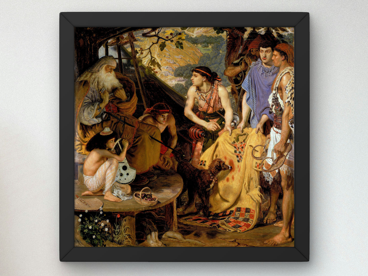 The Coat of Many Colours by Ford Madox Brown 1866, Wall Art Print, Fine Art Reproduction, Museum Quality Decor, Poster