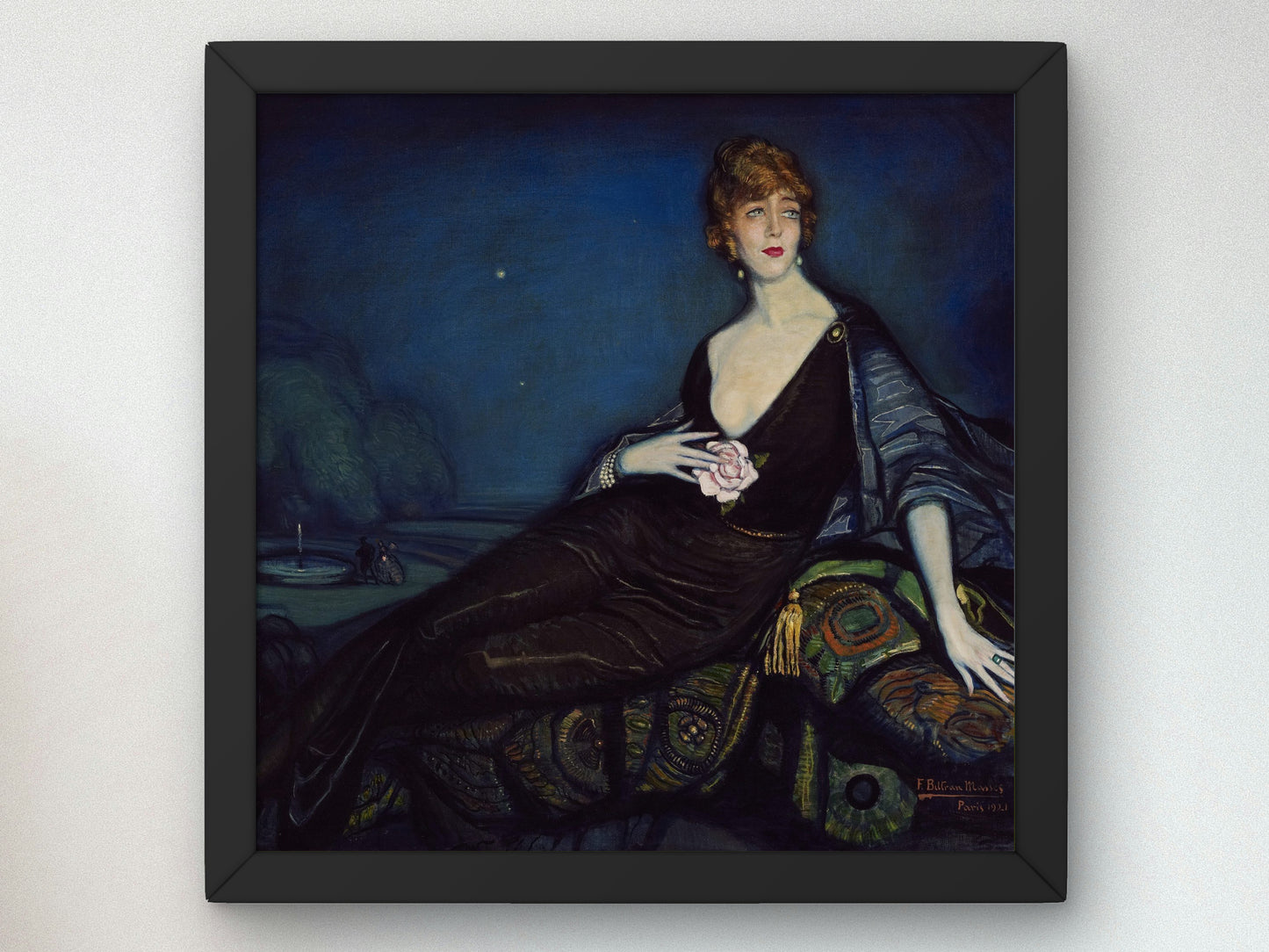 Marquesa de Casa Maury by Federico Beltrán Masses 1924, Wall Art Print, Fine Art Reproduction, Museum Quality Decor, Poster