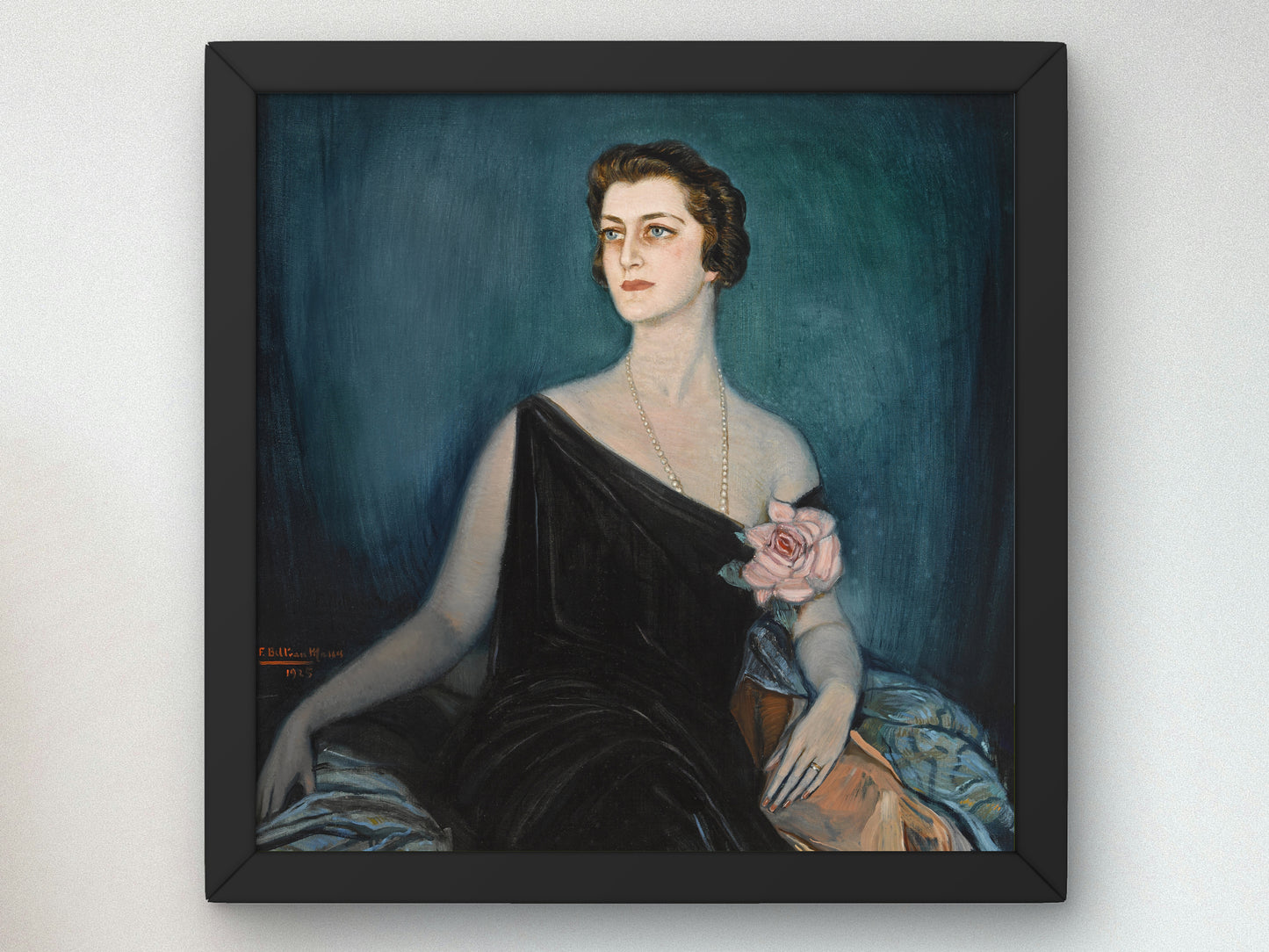 A Portrait of May Fleishhacker by Federico Beltrán Massés 1925, Wall Art Print, Fine Art Reproduction, Museum Quality Decor, Poster