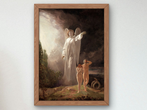 Expulsion of Adam and Eve by John Faed, Wall Art Print, Fine Art Reproduction, Museum Quality Decor, Poster