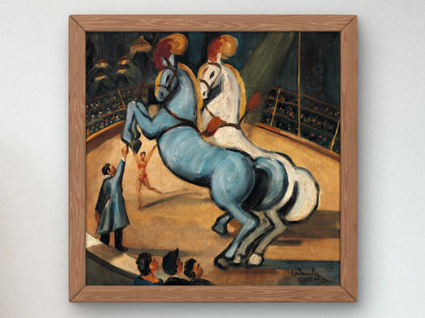 Circus by Adham Wanly 1954, Wall Art Print, Fine Art Reproduction, Museum Quality Decor, Poster