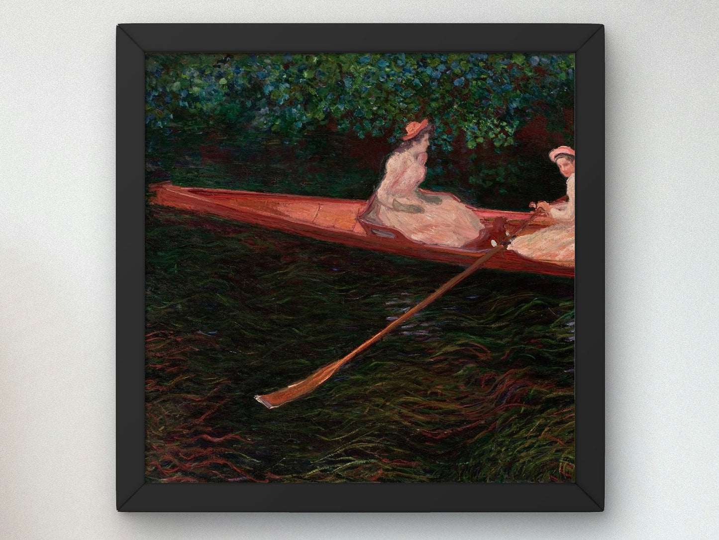 The Canoe on Epte by Claude Monet 1890, Wall Art Print, Fine Art Reproduction, Museum Quality Decor, Poster