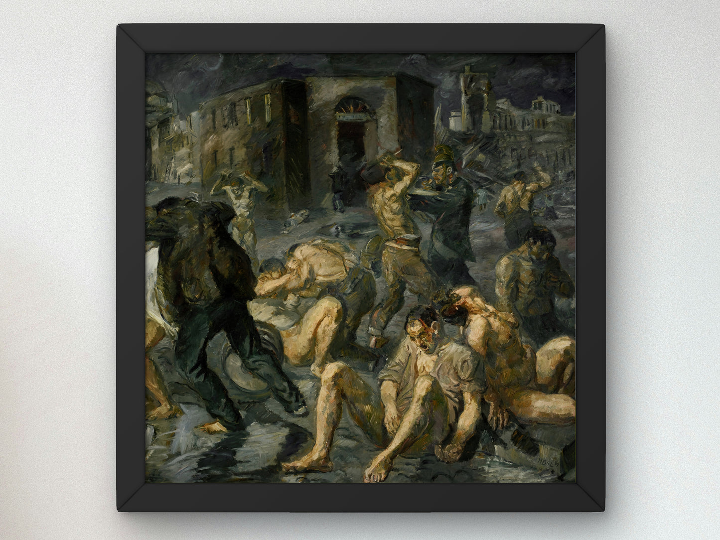 Scene from the Destruction of Messina by Max Beckmann 1909, Wall Art Print, Fine Art Reproduction, Museum Quality Decor, Poster