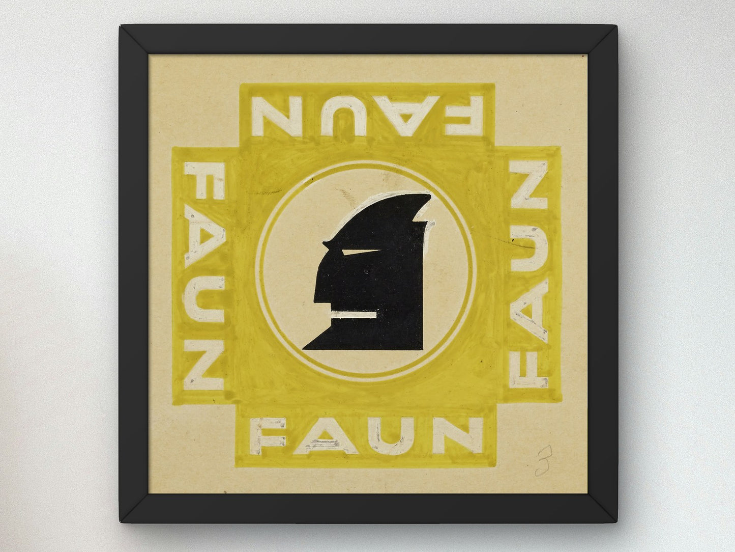 FAUN Sign by Carl Fieger 1924, Wall Art Print, Fine Art Reproduction, Museum Quality Decor, Poster
