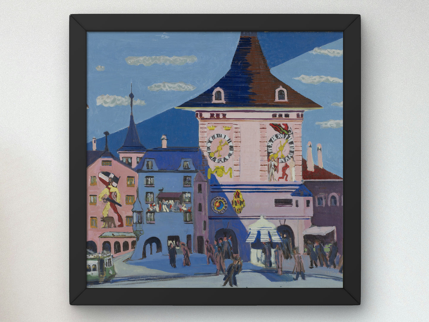 Bern with Bell Tower by Ernst Ludwig Kirchner 1935, Wall Art Print, Fine Art Reproduction, Museum Quality Decor, Poster