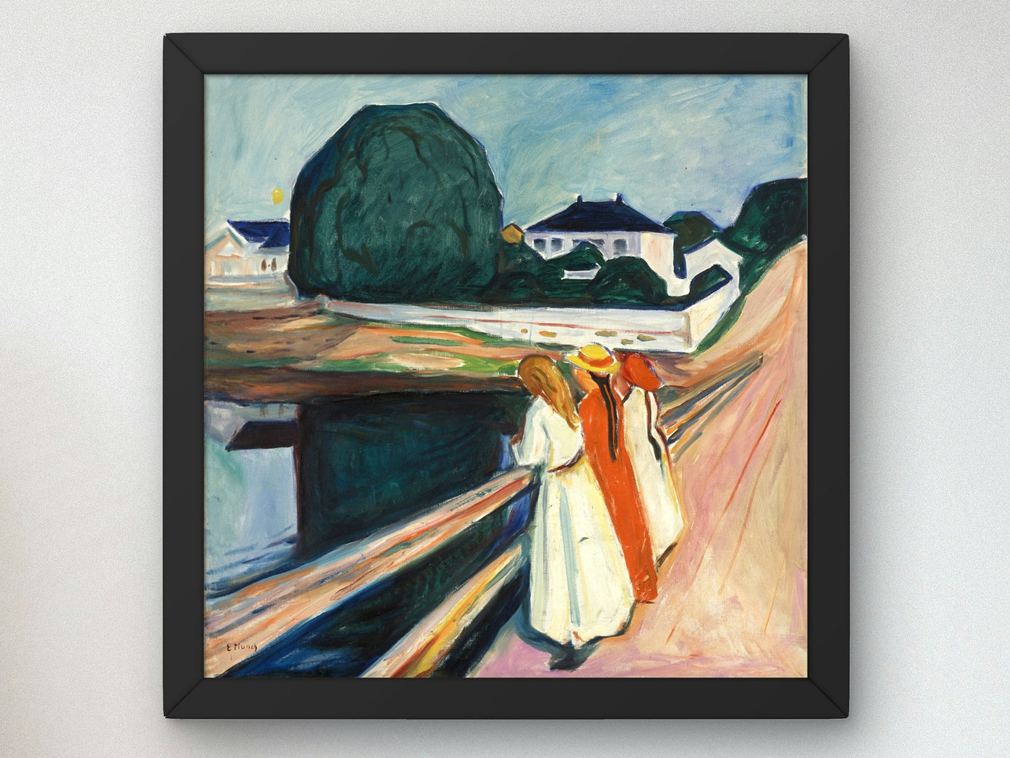 The Girls on the Bridge by Edvard Munch 1927, Wall Art Print, Fine Art Reproduction, Museum Quality Decor, Poster
