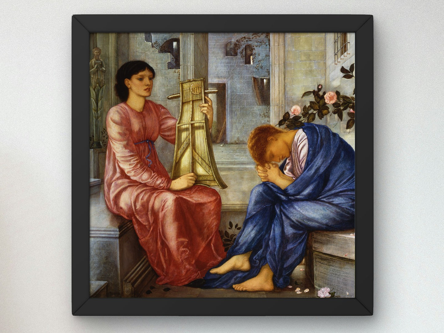 The Lament by Edward Burne Jones 1866, Wall Art Print, Fine Art Reproduction, Museum Quality Decor, Poster