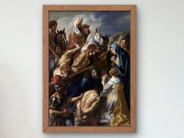 The Carrying of the Cross by Jacob Jordaens 1657, Wall Art Print, Fine Art Reproduction, Museum Quality Decor, Poster