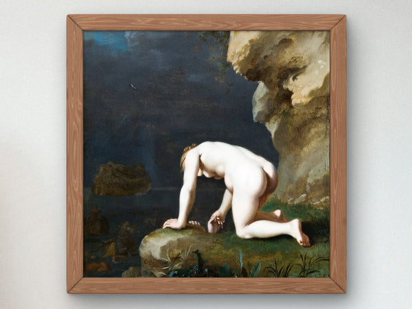 Goddess Calypso Rescues Ulysses by Cornelis van Poelenburch 1630, Wall Art Print, Fine Art Reproduction, Museum Quality Decor, Poster