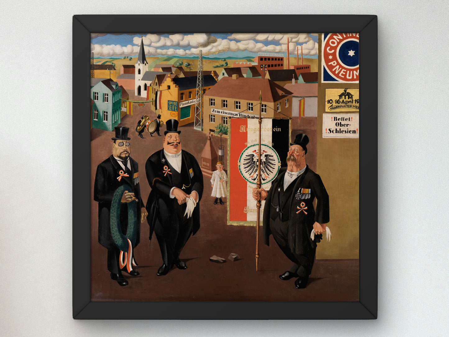 Warriors' Association by Georg Scholz 1922, Wall Art Print, Fine Art Reproduction, Museum Quality Decor, Poster