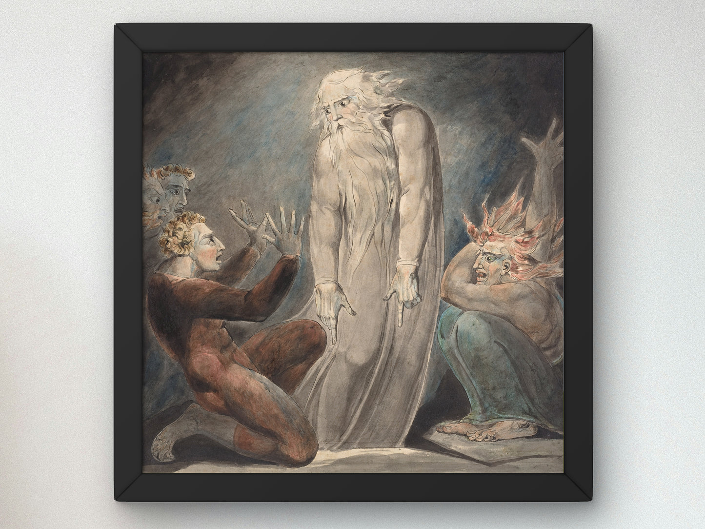 The Ghost of Samuel Appearing to Saul by William Blake 1800, Wall Art Print, Fine Art Reproduction, Museum Quality Decor, Poster