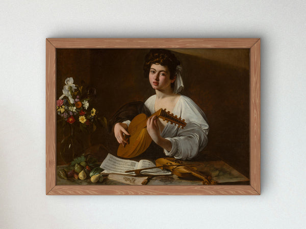 The Lute Player by Caravaggio 1595, Wall Art Print, Fine Art Reproduction, Museum Quality Decor, Poster