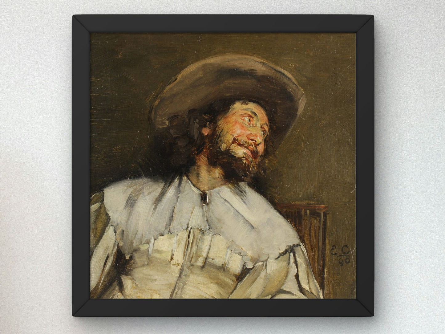 Portrait Study by Eduard Charlemont 1890, Wall Art Print, Fine Art Reproduction, Museum Quality Decor, Poster