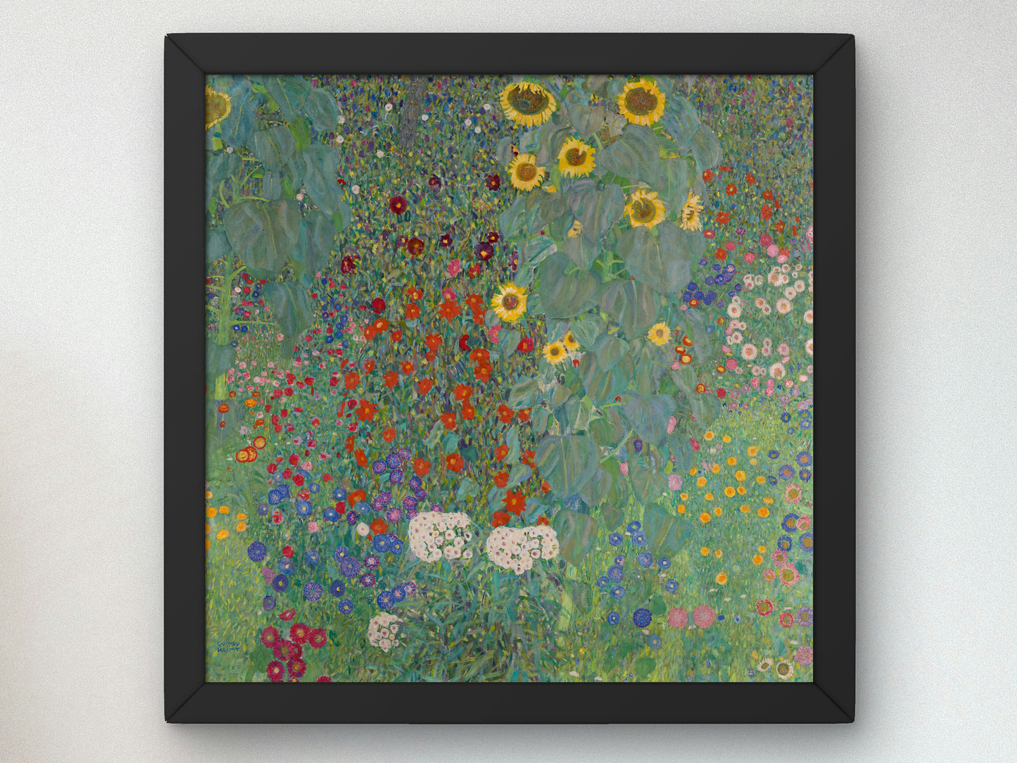 Farm Garden with Sunflowers by Gustav Klimt 1906, Wall Art Print, Fine Art Reproduction, Museum Quality Decor, Poster