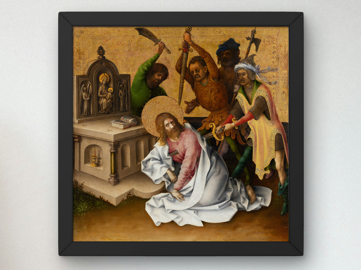 Martyrdom of St Matthew by Stefan Lochner 1435, Wall Art Print, Fine Art Reproduction, Museum Quality Decor, Poster