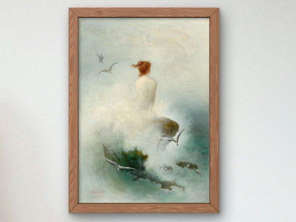 Question to the Stars by Karl Wilhelm Diefenbach 1901, Wall Art Print, Fine Art Reproduction, Museum Quality Decor, Poster