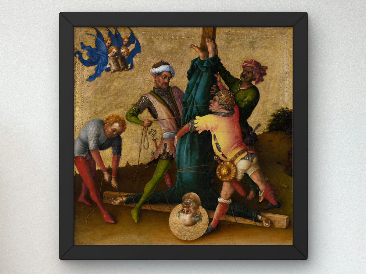 Martyrdom of St Peter by Stefan Lochner 1435, Wall Art Print, Fine Art Reproduction, Museum Quality Decor, Poster