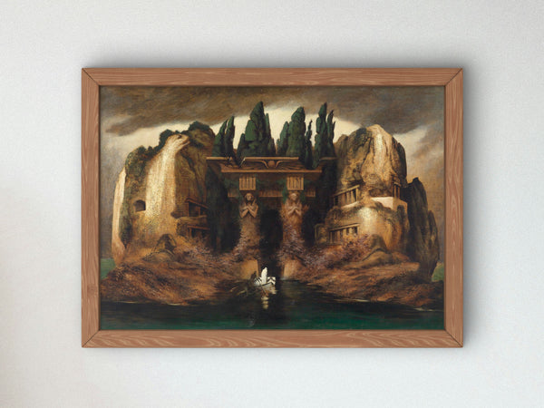 Dead Island by Karl Wilhelm Diefenbach 1905, Wall Art Print, Fine Art Reproduction, Museum Quality Decor, Poster