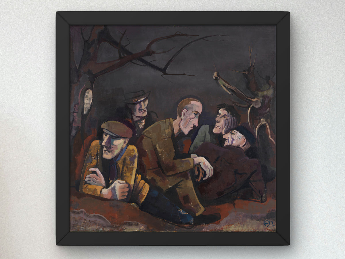 The Unemployed by Karl Hofer 1932, Wall Art Print, Fine Art Reproduction, Museum Quality Decor, Poster