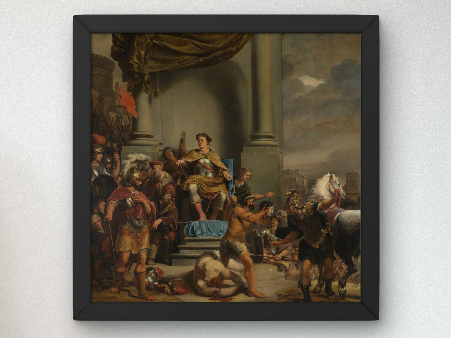 Consul Titus Manlius Torquatus Orders the Beheading of His Son by Ferdinand Bol 1661, Wall Art Print, Fine Art Reproduction, Museum Quality