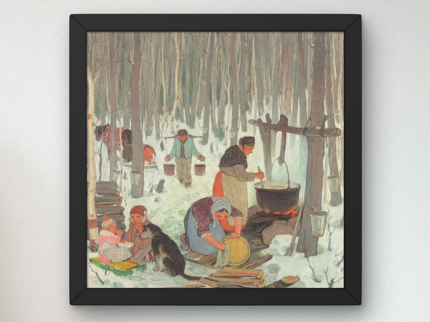 Sugaring by Clarence Gagnon 1928, Wall Art Print, Fine Art Reproduction, Museum Quality Decor, Poster