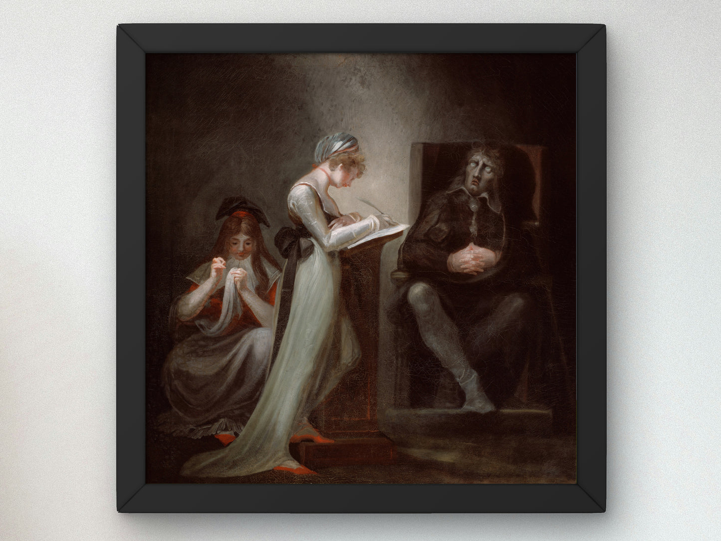 Milton Dictating to His Daughter by Henry Fuseli 1794, Wall Art Print, Fine Art Reproduction, Museum Quality Decor, Poster