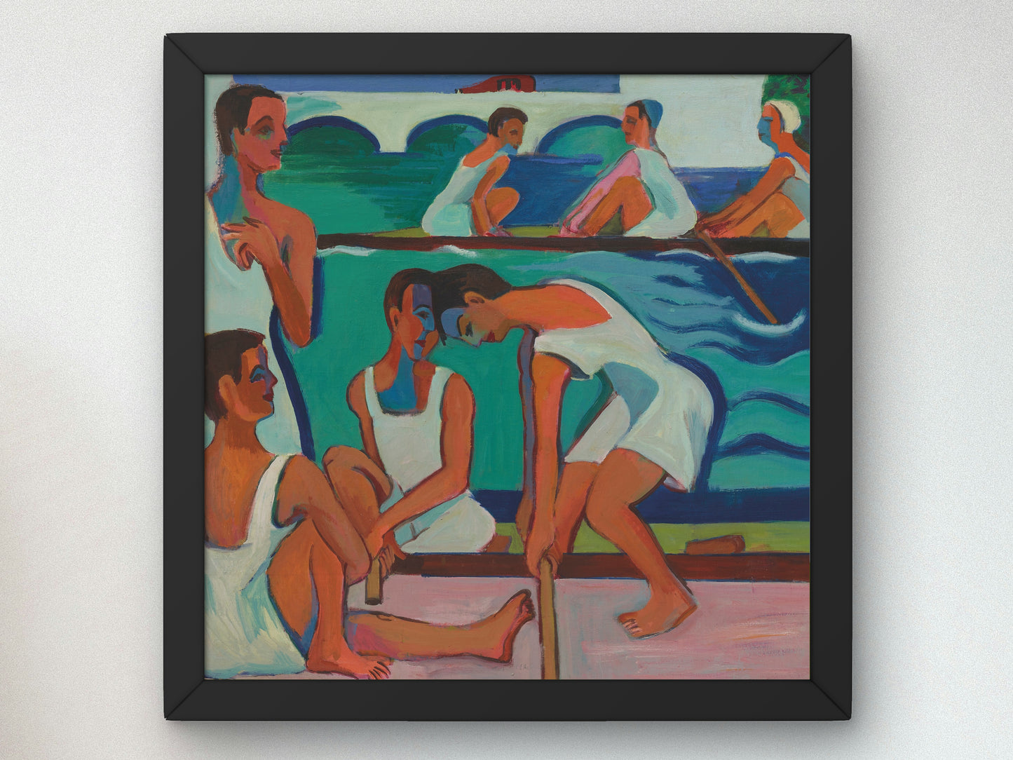 Rowers by Ernst Ludwig Kirchner 1928, Wall Art Print, Fine Art Reproduction, Museum Quality Decor, Poster