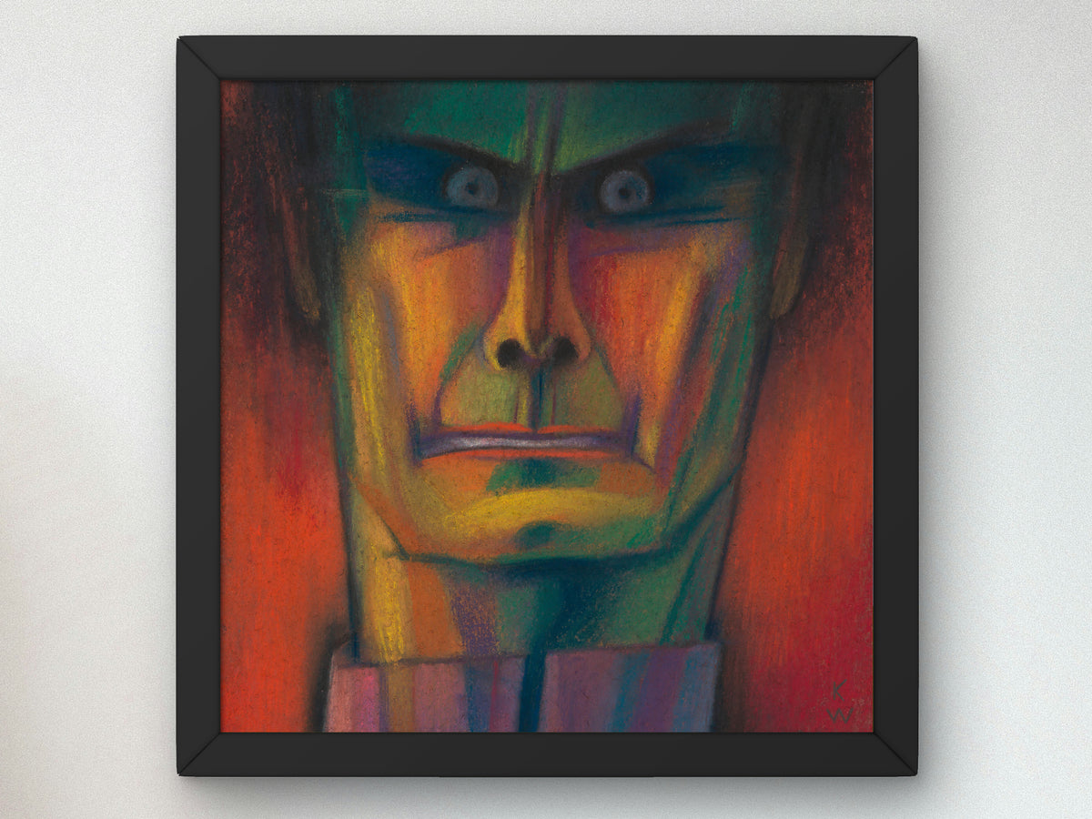 Male Portrait by Karl Wiener 1939, Wall Art Print, Fine Art Reproduction, Museum Quality Decor, Poster