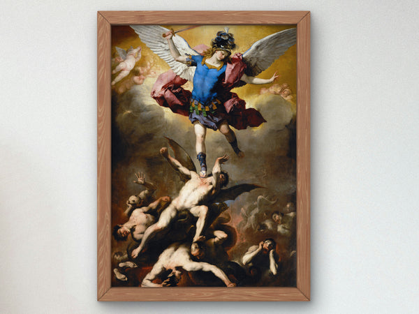 The Fall of the Rebel Angels by Luca Giordano 1660, Wall Art Print, Fine Art Reproduction, Museum Quality Decor, Poster