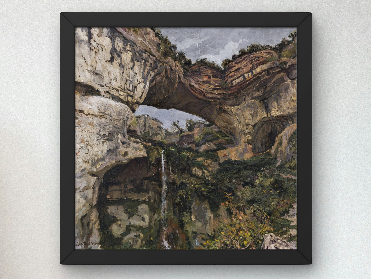 Veja Bridge in Lessinia Veronese by Ettore Beraldini 1924, Wall Art Print, Fine Art Reproduction, Museum Quality Decor, Poster