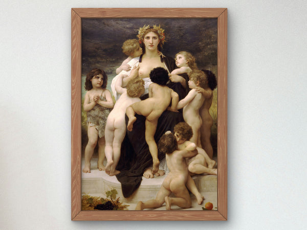 Alma Parens by William Bouguereau 1883, Wall Art Print, Fine Art Reproduction, Museum Quality Decor, Poster