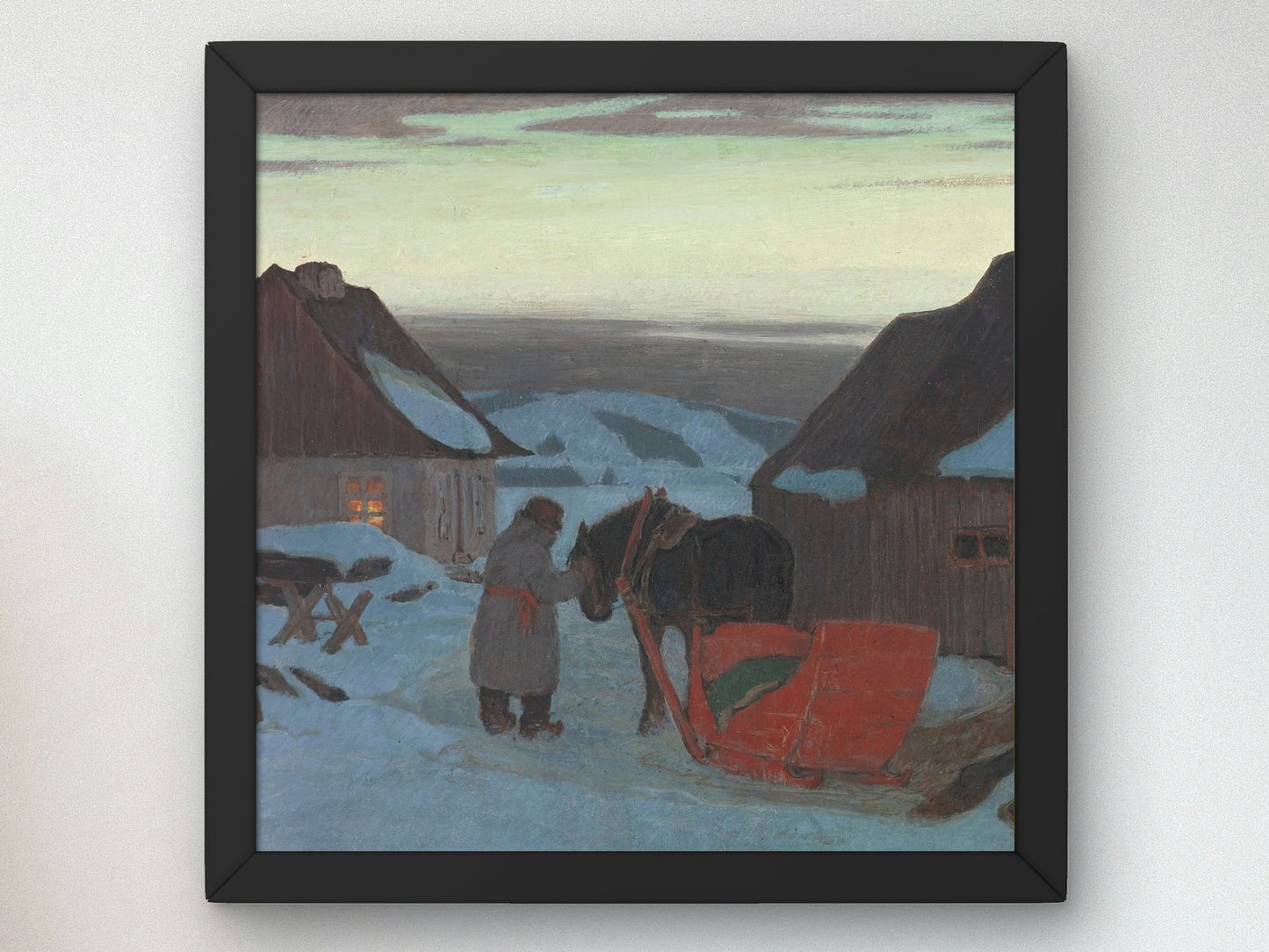 Going for the Doctor by Clarence Gagnon 1928, Wall Art Print, Fine Art Reproduction, Museum Quality Decor, Poster