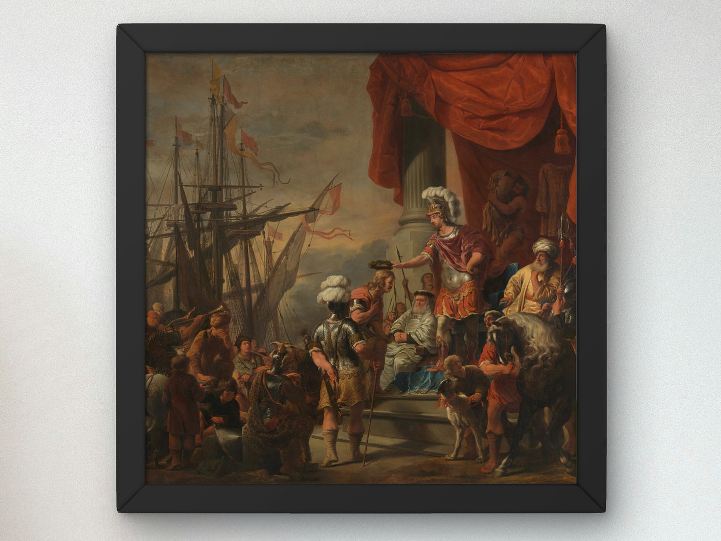 Aeneas Crowning Cloanthus by Ferdinand Bol 1661, Wall Art Print, Fine Art Reproduction, Museum Quality Decor, Poster