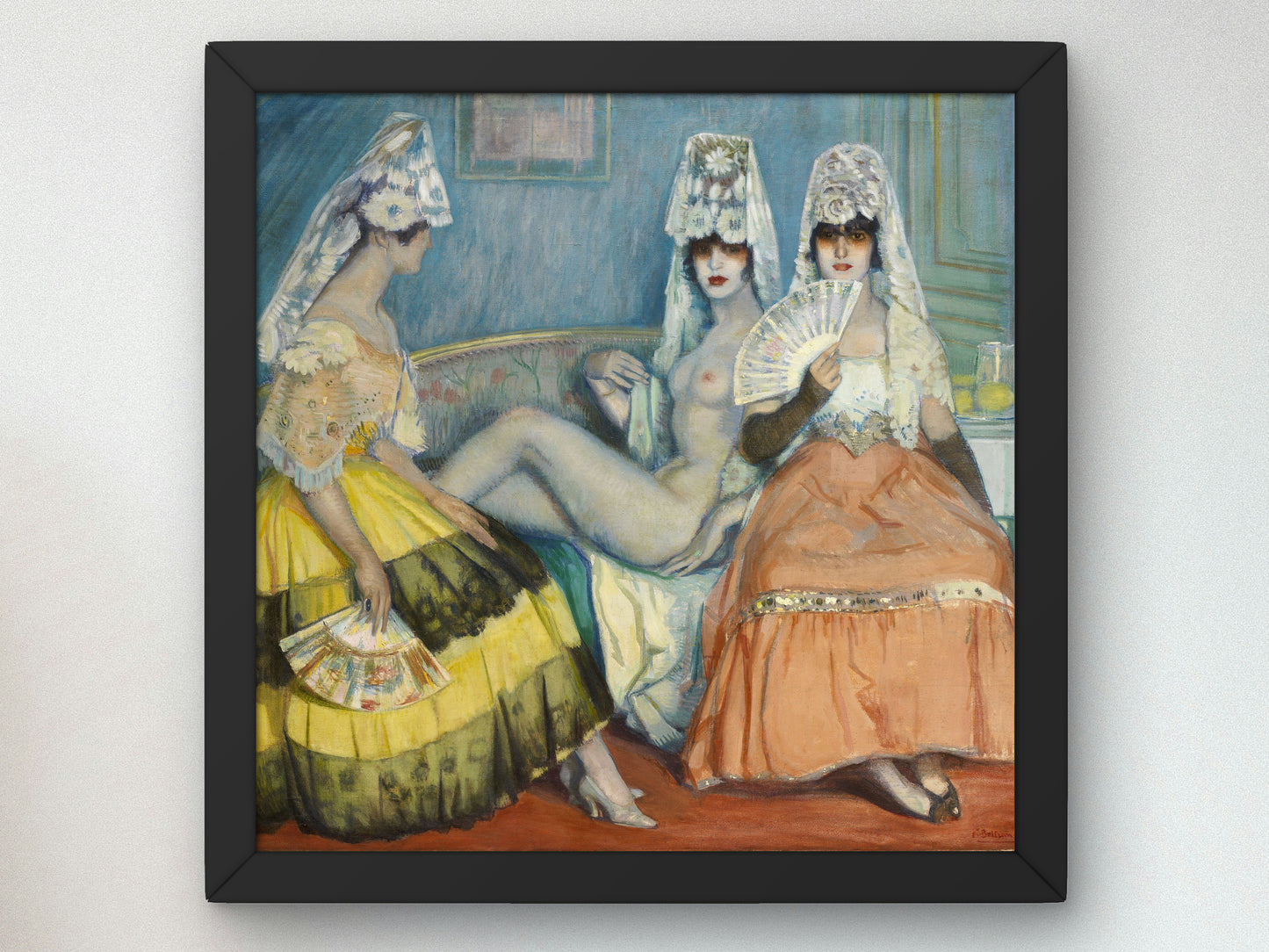 La Maja Marquesa by Federico Beltrán Masses 1912, Wall Art Print, Fine Art Reproduction, Museum Quality Decor, Poster