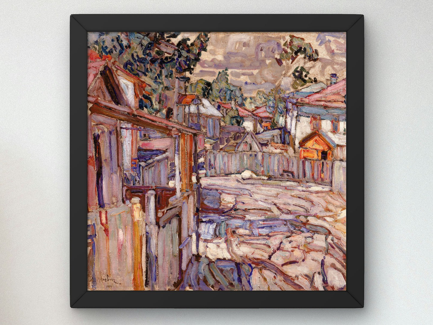 Landscape by Abraham Anshelovich Manievich 1914, Wall Art Print, Fine Art Reproduction, Museum Quality Decor, Poster