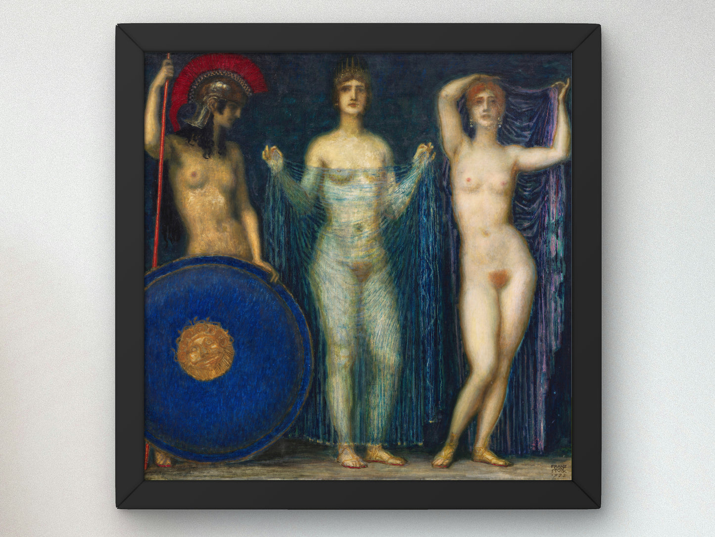 The Judgment of Paris by Franz von Stuck 1922, Wall Art Print, Fine Art Reproduction, Museum Quality Decor, Poster