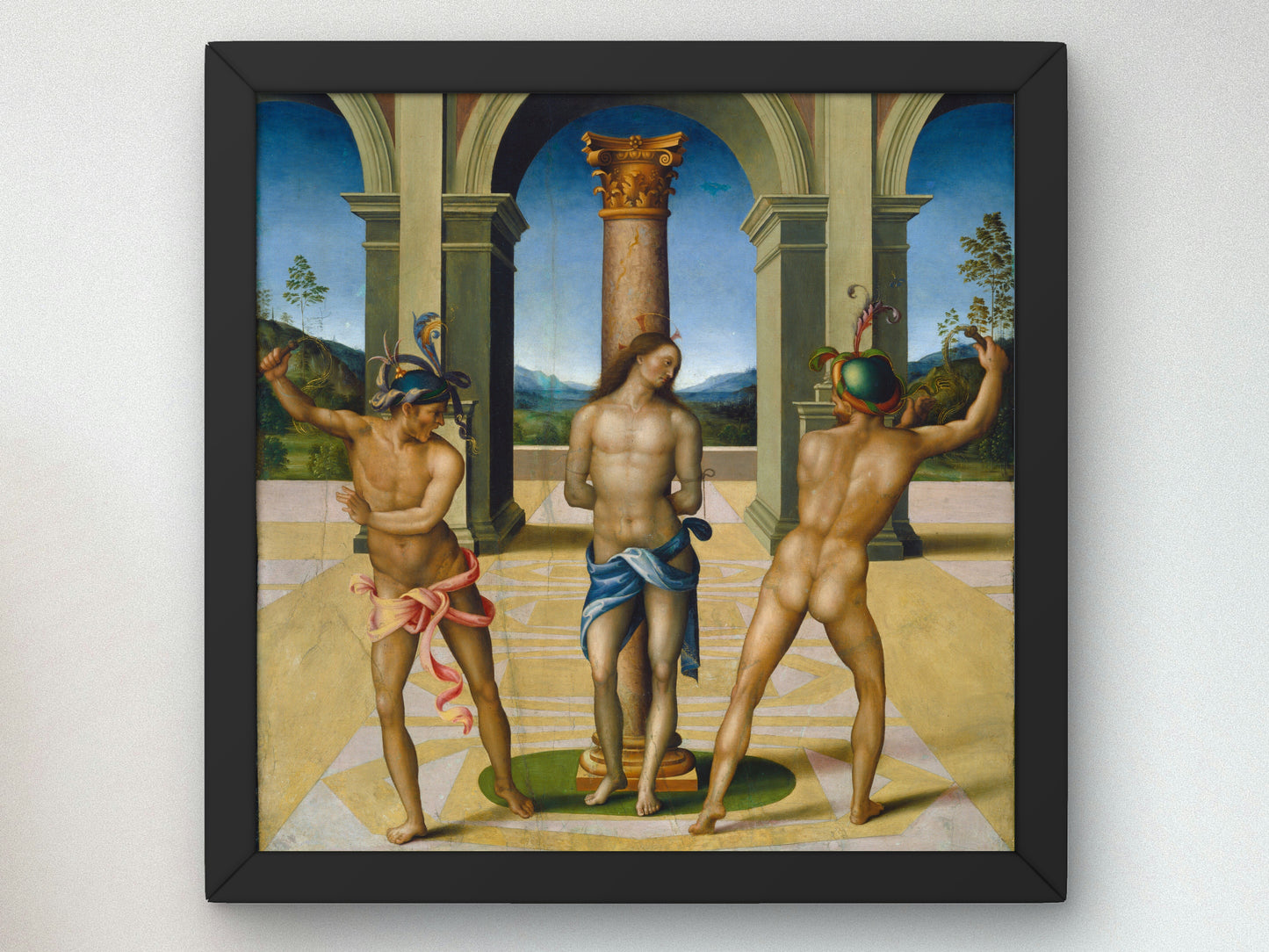 The Flagellation of Christ by Francesco d'Ubertino 1512, Wall Art Print, Fine Art Reproduction, Museum Quality Decor, Poster