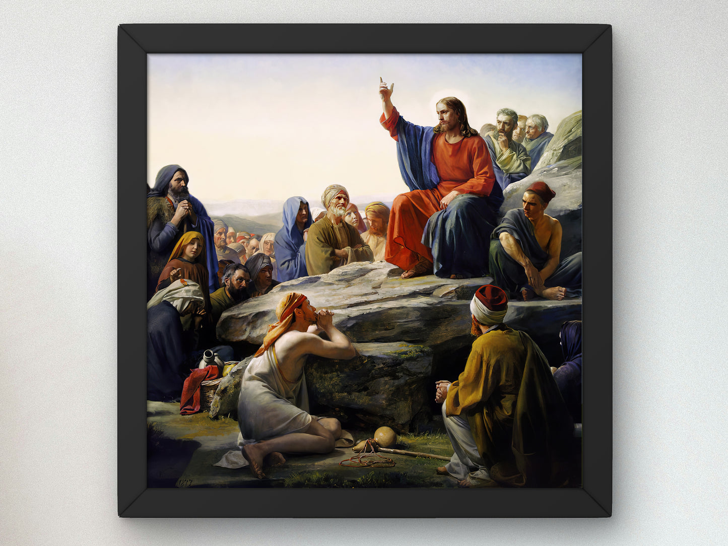 The Sermon on the Mount by Carl Bloch 1890, Wall Art Print, Fine Art Reproduction, Museum Quality Decor, Poster