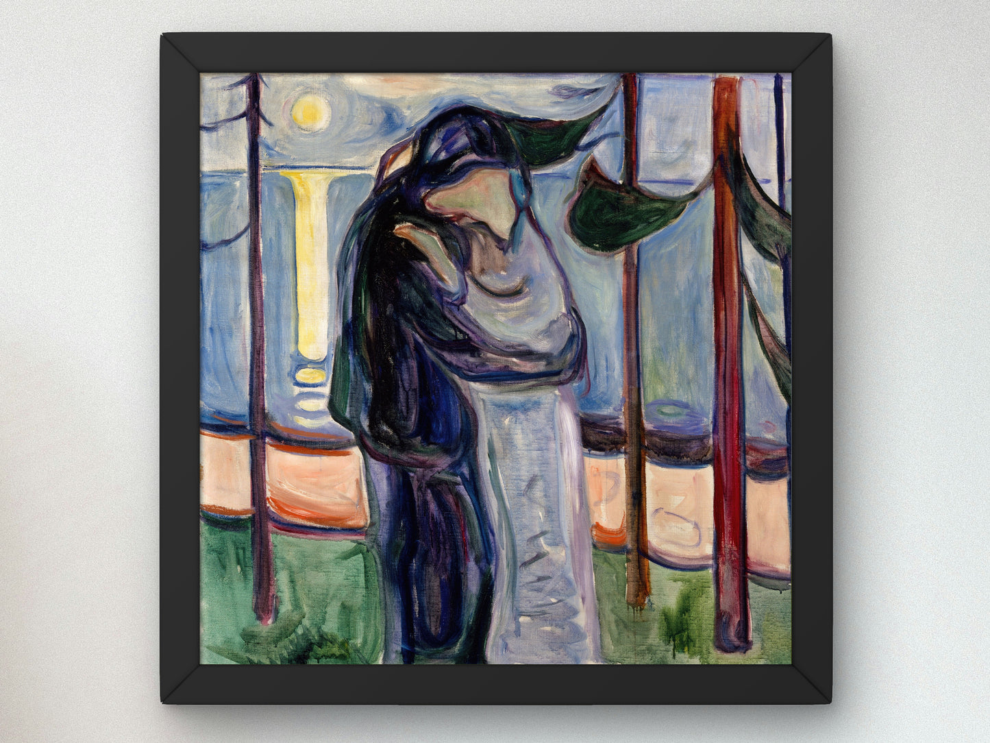 Kiss on the Beach by Edvard Munch 1921, Wall Art Print, Fine Art Reproduction, Museum Quality Decor, Poster