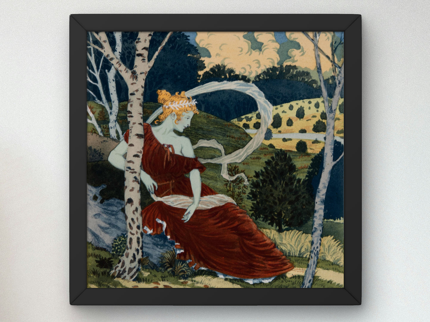 In the Forest by Eugène Grasset 1898, Wall Art Print, Fine Art Reproduction, Museum Quality Decor, Poster