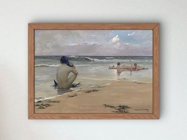 Sea Idyll by Rupert Bunny 1891, Wall Art Print, Fine Art Reproduction, Museum Quality Decor, Poster