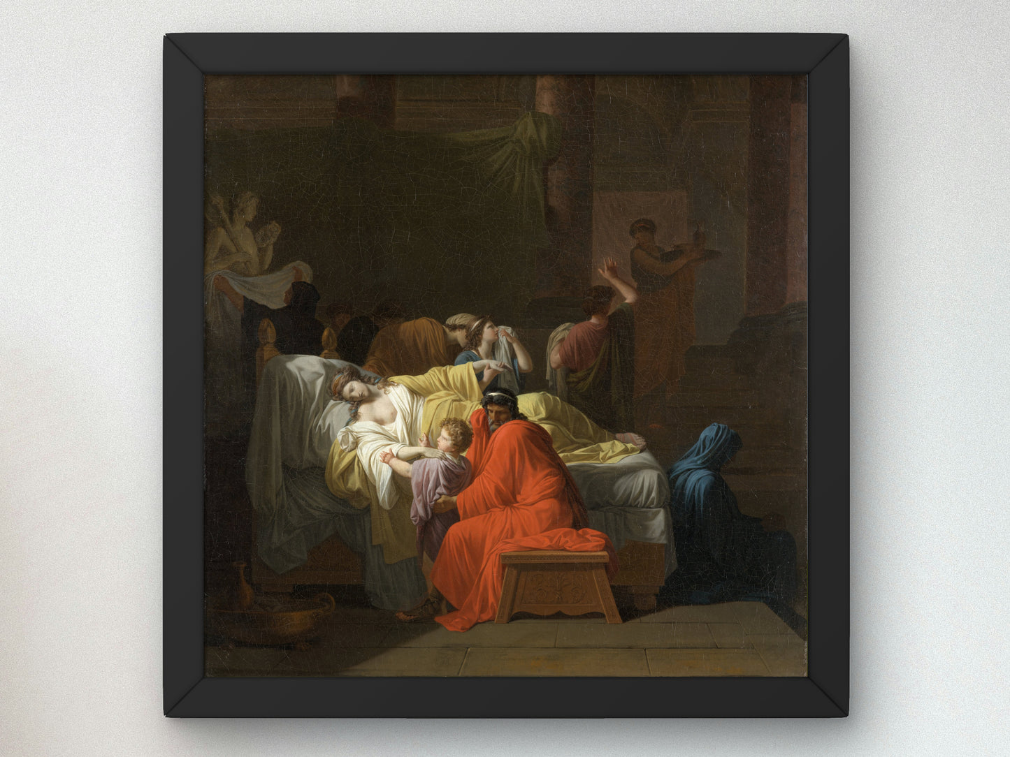 The Death of Alcestis by Jean François Pierre Peyron 1794, Wall Art Print, Fine Art Reproduction, Museum Quality Decor, Poster