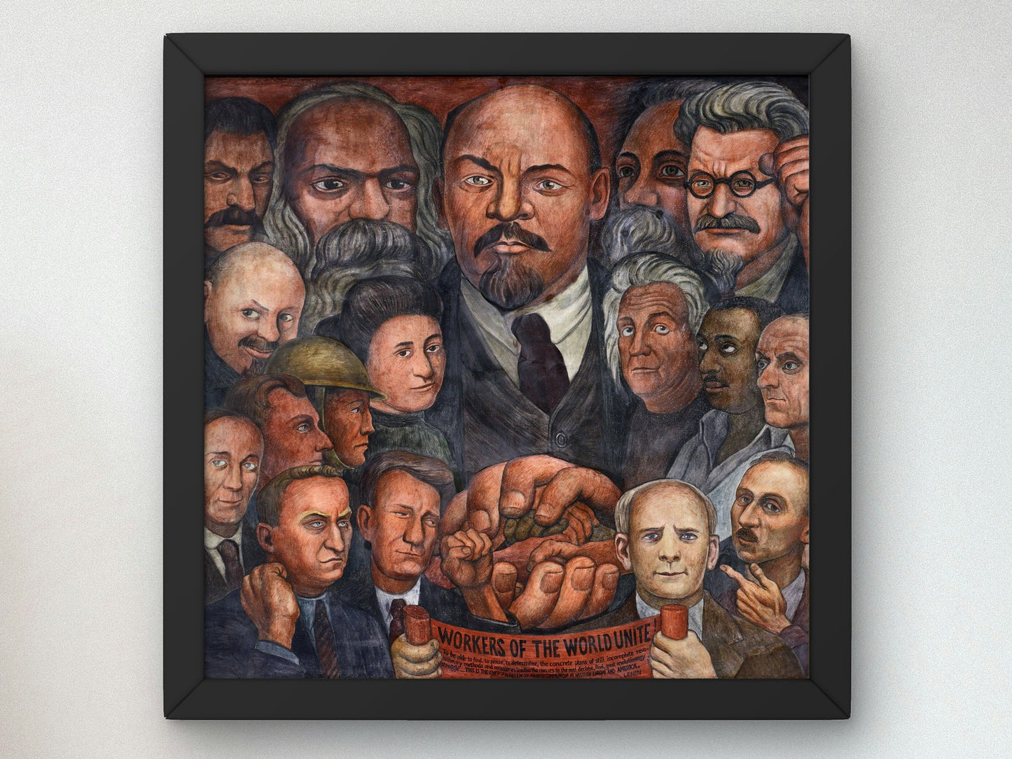 Proletarian Unity by Diego Rivera 1933, Wall Art Print, Fine Art Reproduction, Museum Quality Decor, Poster