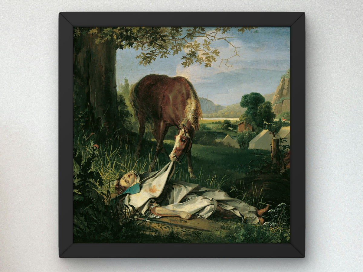 Wallenstein's Grave by Josef Danhauser 1828, Wall Art Print, Fine Art Reproduction, Museum Quality Decor, Poster
